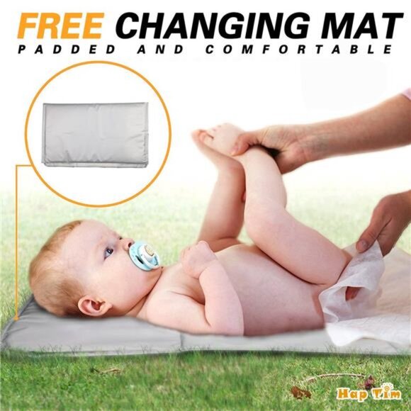 Multi-Function Large Baby Diaper Bag Backpack Stroller Straps, Insulated Pockets - Picture 5 of 7